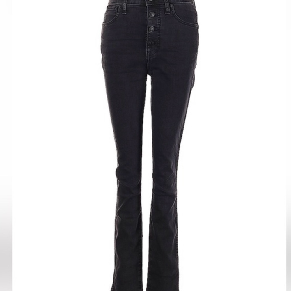 Madewell Dark Gray High Rise Skinny Jeans - Picture 2 of 5